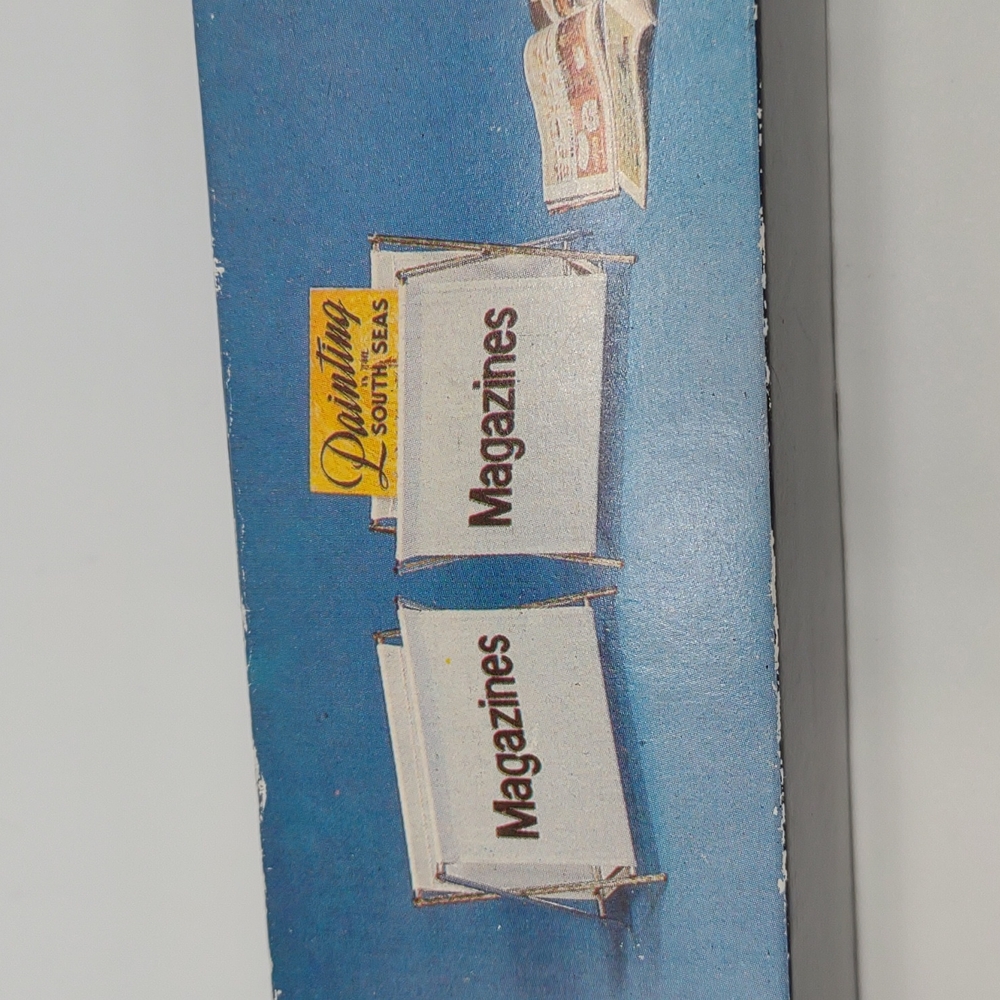 Vintage MCM magazine rack Price products silver metal canvas #4122 new unused